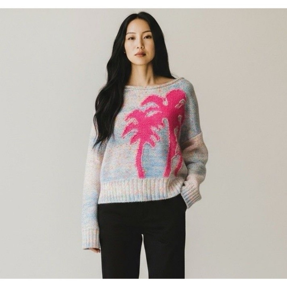 Anthropology Palm Tree Sweater